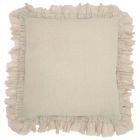 Nourison Home Sofia Linen Frilled Border 24" x 24" Natural Indoor Throw Pillow