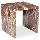 Moe's Home Collection Rosa Accent Table in Rosso Levanto Marble (Dropshippable)