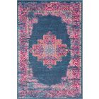 Nourison Home Passion PSN03 3'9" x 5'9" Blue Bohemian Indoor Rug (Dropshippable)