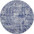 Nourison Home Whimsicle WHS07 8' x Round Ivory Navy Modern Indoor Rug (Dropshippable)