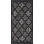 Nourison Home Easy Care NES01 2' x 4' Charcoal/Black Modern Rug (Dropshippable)