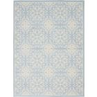 Nourison Home Jubilant JUB06 4' x 6' Ivory/Light Blue Farmhouse Indoor Rug (Dropshippable)