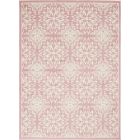 Nourison Home Jubilant JUB06 5'3" x 7'3" Ivory/Pink Farmhouse Indoor Rug (Dropshippable)