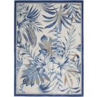 Nourison Home Seaside SDS02 5'3" x 7'3" Ivory Blue Tropical Indoor Rug (Dropshippable)