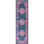 Nourison Home Passion PSN03 2'2" x 10' Blue Bohemian Indoor Rug (Dropshippable)