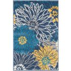 Nourison Home Passion PSN17 1'10" x 2'10" Blue Contemporary Indoor Rug (Dropshippable)