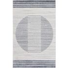 Nourison Home Astra Machine Washable ASW05 3'3" x 5' Ivory Blue Rectangle Modern Indoor Rug (Dropshippable)