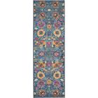 Nourison Home Passion PSN01 1'10" x 6' Denim Bohemian Indoor Rug