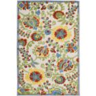 Nourison Home Aloha ALH17 2'8" x 4' Ivory/Multi Rectangle Farmhouse Rug