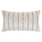 Nourison Home Sofia Beaded Stripes 12" x 21" Ivory Indoor Throw Pillow