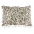 Nourison Home Sofia Beaded Tassels 10" x 14" Silver Indoor Throw Pillow