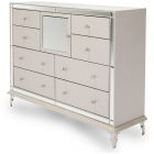 AICO Michael Amini Hollywood Loft Upholstered Dresser Frost (CL1A) - CLEARANCE SALE