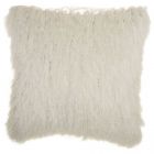 Nourison Home Shag Braided 20" x 20" White Indoor Throw Pillow