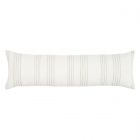 Nourison Home Lifestyle Cotton Linen Stripes 12" x 40" White/Grey Indoor Throw Pillow