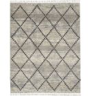 Nourison Home Oslo Shag OSL01 7'10" x 10'6" Silver Grey Shag Indoor Rug (Dropshippable)