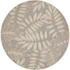 Nourison Home Aloha ALH18 7'10" x Round Natural Tropical Rug (Dropshippable)