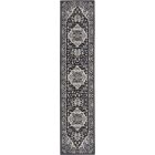 Nourison Home Passion PSN33 2'2" x 10' Black Ivory Bohemian Indoor Rug (Dropshippable)