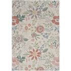 Nourison Home Washables NWB06 4' x 6' Cream Multicolor Farmhouse Indoor Rug (Dropshippable)