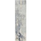 Nourison Home Silk Shadows SHA21 2'3" x 8' Blue/Sky Modern Indoor Rug (Dropshippable)