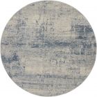 Nourison Home Rustic Textures RUS10 7'10" x Round Ivory Blue Modern Indoor Rug (Dropshippable)
