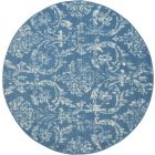 Nourison Home Jubilant JUB09 5'3" x Round Blue Vintage Indoor Rug (Dropshippable)