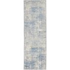 Nourison Home Solace SLA02 2'3" x 7'3" Ivory/Grey/Blue Modern Indoor Rug (Dropshippable)