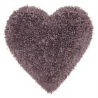 Nourison Home Shag Frame Heart 18" x 18" Lavender Indoor Throw Pillow