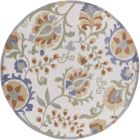 Nourison Home Aloha ALH17 7'10" x Round Ivory Blue Round Outdoor Rug (Dropshippable)