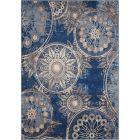 Nourison Home Somerset ST764 5'6" x Round Denim Modern Indoor Rug (Dropshippable)