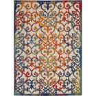 Nourison Home Aloha ALH21 3'6" x 5'6" Multicolor Rectangle Contemporary Rug (Dropshippable)