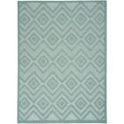Nourison Home Versatile NRV01 4' x 6' Aqua/Teal Modern Rug (Dropshippable)