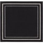 Nourison Home Essentials NRE02 5' x Square Black Ivory Contemporary Rug (Dropshippable)