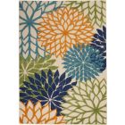 Nourison Home Aloha ALH05 5'3" x 7'5" Multicolor Rectangle Tropical Rug