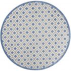 Nourison Home Aloha ALH26 7'10" x Round Blue/Grey Modern Rug (Dropshippable)