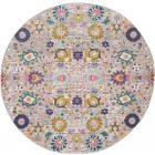 Nourison Home Passion PSN01 5' x Round Silver Bohemian Indoor Rug