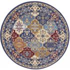 Nourison Home Grafix GRF31 5'3" x Round Multicolor Bohemian Indoor Rug (Dropshippable)