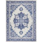 Nourison Home Whimsicle WHS03 4' x 6' Ivory Blue Farmhouse Indoor Rug (Dropshippable)