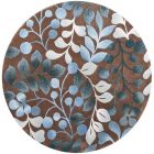 Nourison Home Contour CON02 5' x Round Mocha Contemporary Indoor Rug (Dropshippable)