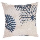 Nourison Home Aloha Indoor/Outdoor 20" x 20" Ivory/Navy Throw Pillow