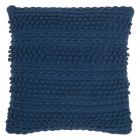 Nourison Home Lifestyle Woven Stripes 18" x 18" Navy Indoor Throw Pillow