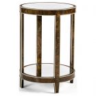 Jonathan Charles Jacques Round End Table in Medium Brown Mahogany