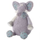 Nourison Home Plush Lines  Elephant Plush Toy 22" x 26" Grey Indoor Throw Pillow