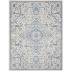 Nourison Home Elation ETN10 9' x 12' Ivory Blue Bohemian Indoor Rug (Dropshippable)