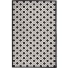 Nourison Home Aloha ALH26 3'6" x 5'6" Black White Rectangle Modern Rug (Dropshippable)