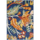 Nourison Home Allur ALR09 2' x 3' Navy Multicolor Rectangle Bohemian Indoor Rug (Dropshippable)