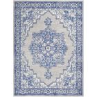 Nourison Home Whimsicle WHS03 4' x 6' Grey Blue Farmhouse Indoor Rug (Dropshippable)