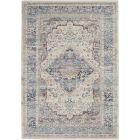 Nourison Home Vintage Kashan VKA07 4' x 6' Ivory Blue Vintage Indoor Rug (Dropshippable)