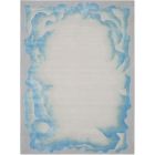 Nourison Home Prismatic PRS22 3'9" x 5'9" Sea Mist Blue Modern Indoor Rug (Dropshippable)