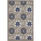 Nourison Home Aloha ALH19 2'8" x 4' Grey/Blue Rectangle Contemporary Rug