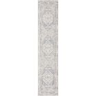 Nourison Home Astra Machine Washable ASW11 2'2" x 12' Light Blue Runner Vintage Indoor Rug